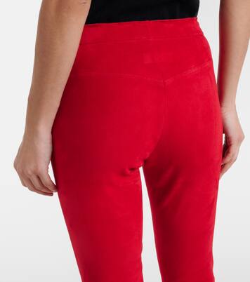 Schmale Hose JP Twenty aus Veloursleder | Stouls