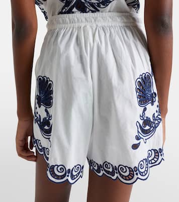 Floral embroidered cotton shorts | Farm Rio