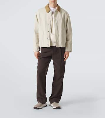 Shadow leather-trimmed knitted sneakers | Berluti