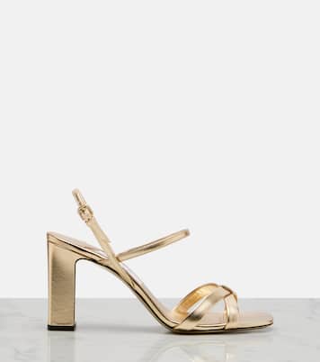 Slingback-Sandalen Elsy aus Metallic-Leder | Jimmy Choo
