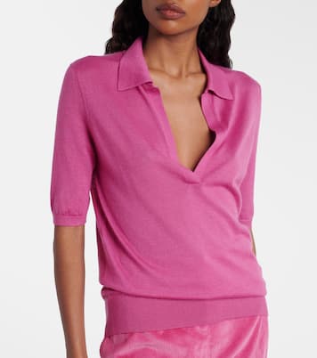 Frank cashmere and silk polo shirt | Gabriela Hearst