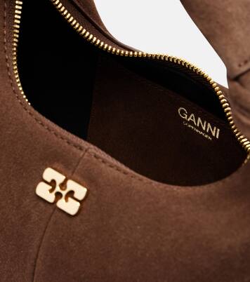 Suede top-handle bag | Ganni