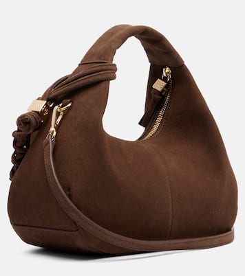 Suede top-handle bag | Ganni