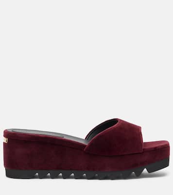Sneak Elyse velvet wedge mules | Stella McCartney
