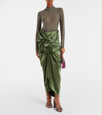 Nina 85 metallic-effect twill sandals | Aquazzura