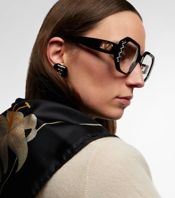 Vain Bold VLogo oversized glasses | Valentino
