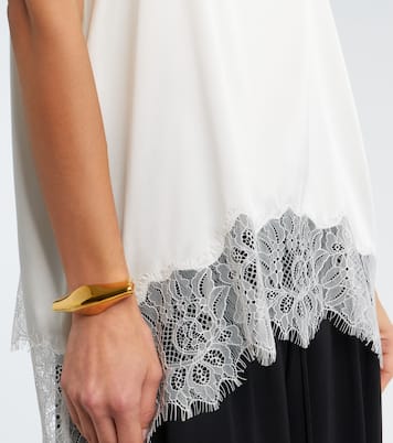 Chloe lace-trimmed silk-blend satin camisole | Staud