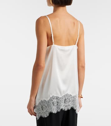 Chloe lace-trimmed silk-blend satin camisole | Staud
