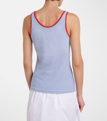 Striped cotton jersey tank top | Prada