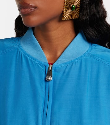 大廓形真丝府绸束腰夹克 | Versace