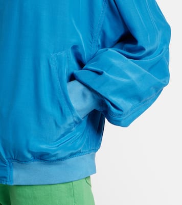 大廓形真丝府绸束腰夹克 | Versace