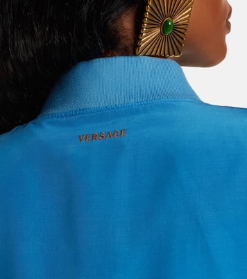 大廓形真丝府绸束腰夹克 | Versace