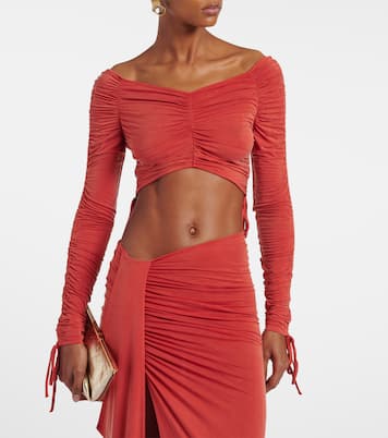 褶饰针织短款上衣 | Balmain