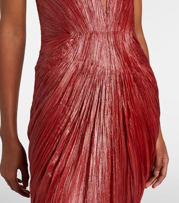 Cecilia draped silk muslin bustier gown | Maria Lucia Hohan