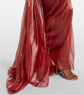 Cecilia draped silk muslin bustier gown | Maria Lucia Hohan