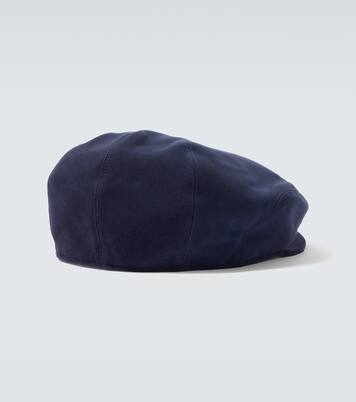 Suede newsboy cap | Borsalino