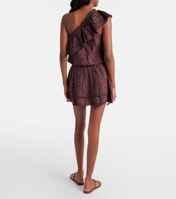 Vestido corto Bree de algodón con bordado inglés | Melissa Odabash