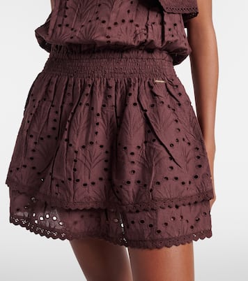 Vestido corto Bree de algodón con bordado inglés | Melissa Odabash