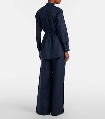 Serena linen wide-leg pants | Melissa Odabash