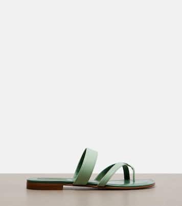 Susaflat leather thong sandals | Manolo Blahnik