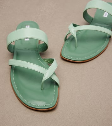 Susaflat leather thong sandals | Manolo Blahnik