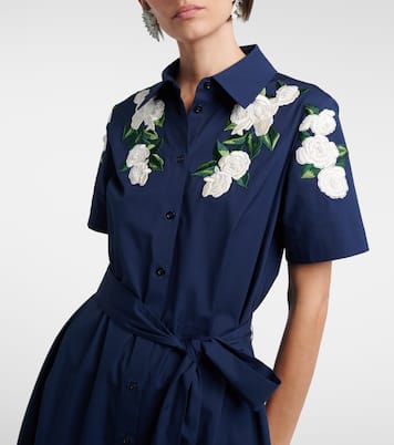 Floral cotton-blend shirt dress | Carolina Herrera