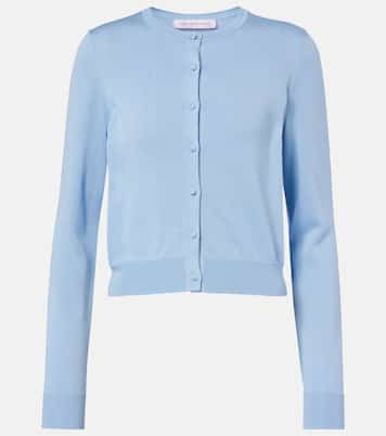 Cardigan cropped in seta e cotone | Carolina Herrera
