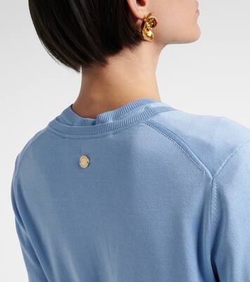 Cardigan cropped in seta e cotone | Carolina Herrera