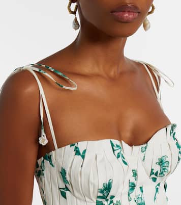 Crop top Moringa in cotone plissé | Agua by Agua Bendita