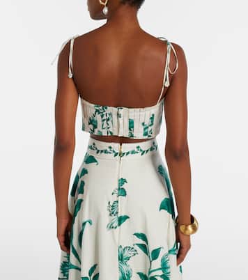 Crop top Moringa in cotone plissé | Agua by Agua Bendita