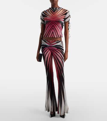 Printed mesh top | Roberto Cavalli