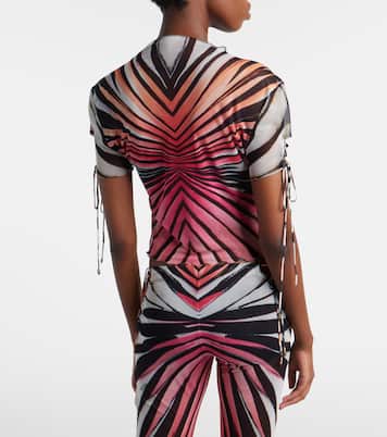 Printed mesh top | Roberto Cavalli