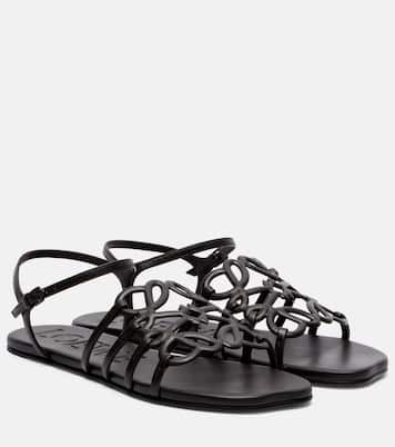 Paula's Ibiza Petal Anagram leather sandals | Loewe