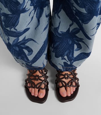 Paula's Ibiza Petal Anagram leather sandals | Loewe