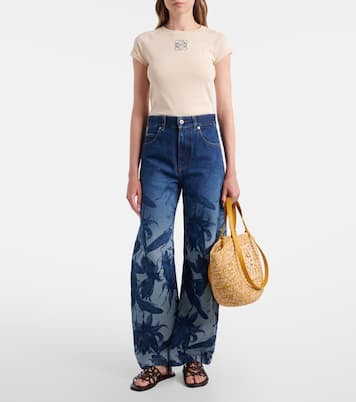 Paula's Ibiza Petal Anagram leather sandals | Loewe