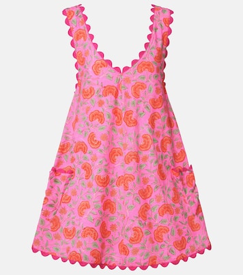 Abito corto in cotone con stampa floreale | Juliet Dunn