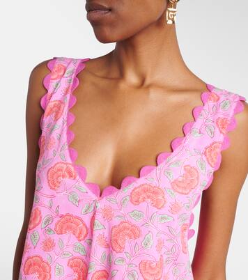 Abito corto in cotone con stampa floreale | Juliet Dunn