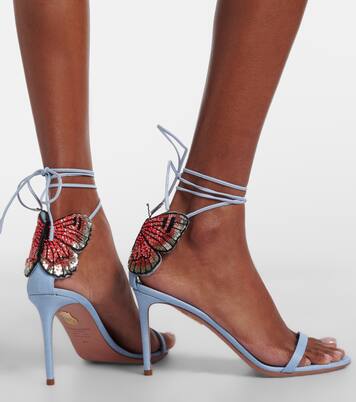 Papillon D'Amour embellished sandals | Aquazzura