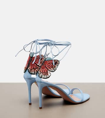 Papillon D'Amour embellished sandals | Aquazzura