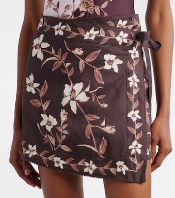Luna floral linen beach cover-up | Agua by Agua Bendita