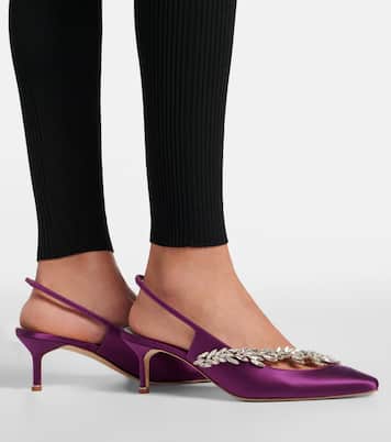 x Manolo Blahnik satin slingback pumps | Balenciaga