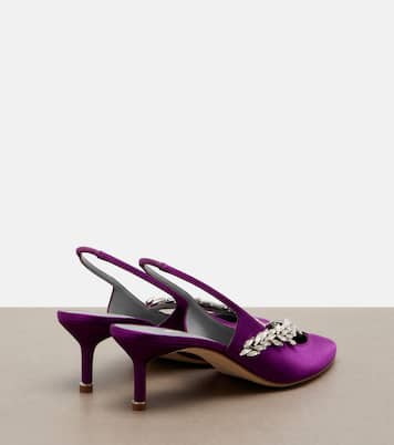 x Manolo Blahnik satin slingback pumps | Balenciaga