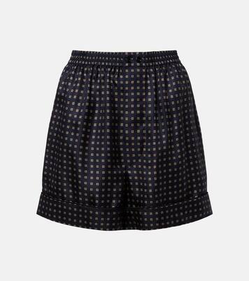 Printed silk shorts | Saint Laurent