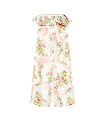 Peplum floral silk-blend skirt | Brock Collection