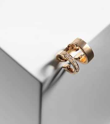 Boucle d'oreille unique Berbere Module en or rose 18 ct et diamants | Repossi