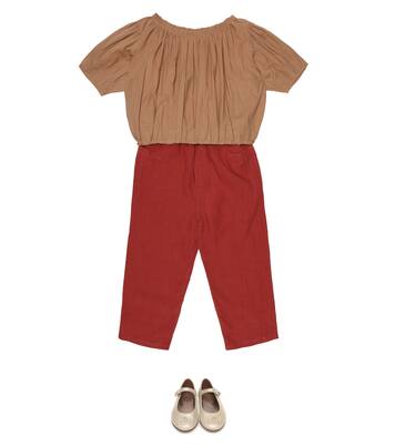 Queens Park cotton blouse | Caramel