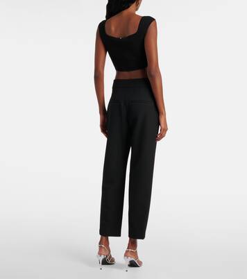 Renzo high-rise slim cropped pants | Veronica Beard