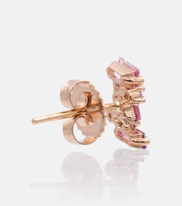 14kt rose gold earrings with diamonds and topaz | Suzanne Kalan