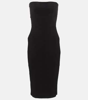 Strapless jersey-blend midi dress | Norma Kamali