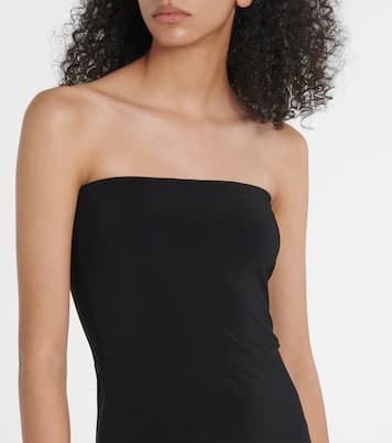 Strapless jersey-blend midi dress | Norma Kamali
